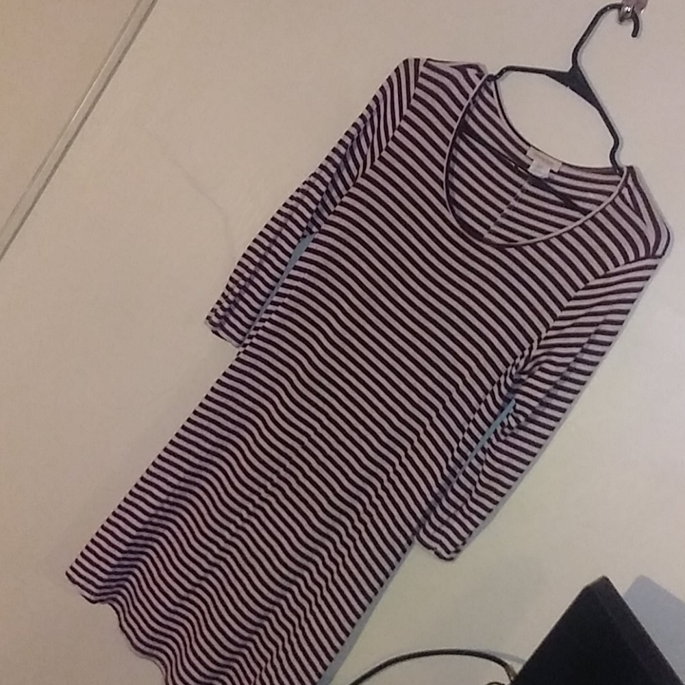 Striped maternity dress